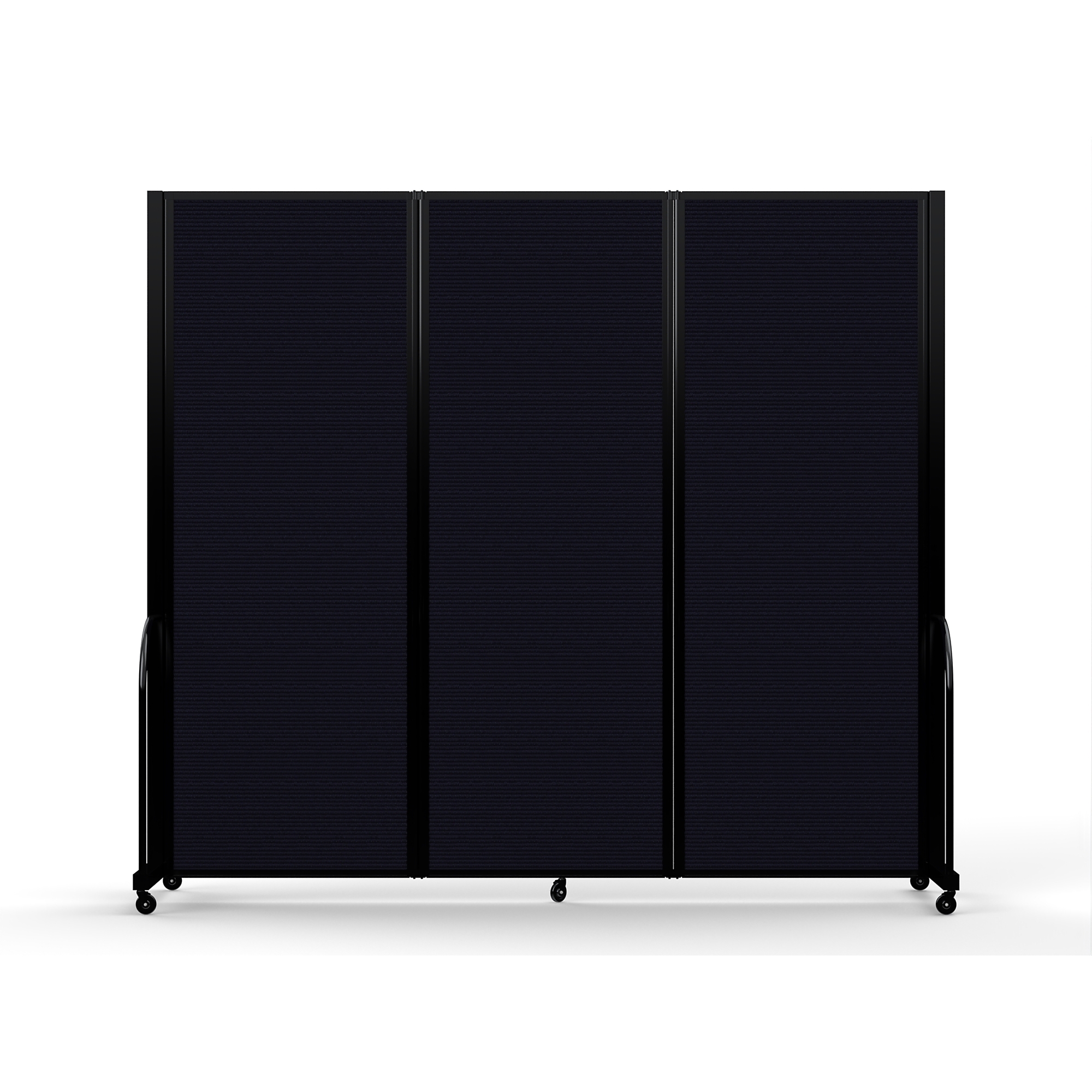 Screenflex Full Motion Divider — 7ft. 6in. x 8ft. 7in., Black Frame, Black, Model# FSH-763-B-DX